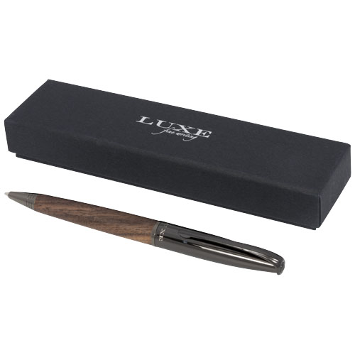 Loure Wood Barrel Ballpoint Pen - Black, Wood