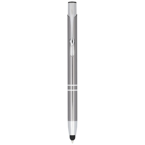 Moneta Anodized Aluminium Click Stylus Ballpoint Pen - Gun Metal