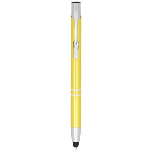 Moneta Anodized Aluminium Click Stylus Ballpoint Pen - Yellow