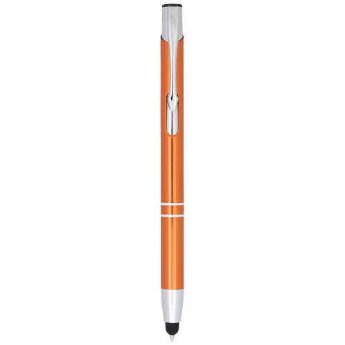 Moneta Anodized Aluminium Click Stylus Ballpoint Pen - Orange