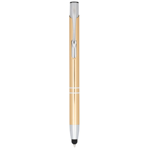 Moneta Anodized Aluminium Click Stylus Ballpoint Pen - Gold