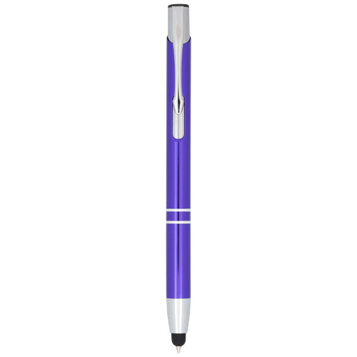 Moneta Anodized Aluminium Click Stylus Ballpoint Pen - Purple