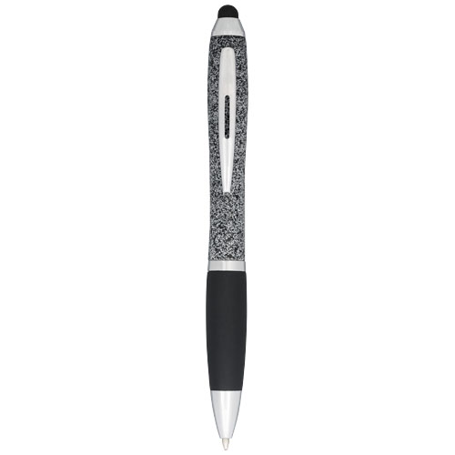 Nash Speckled Ballpoint Pen With Stylus - White, Black
