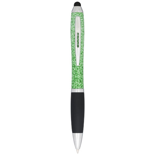 Nash Speckled Ballpoint Pen With Stylus - White, Green