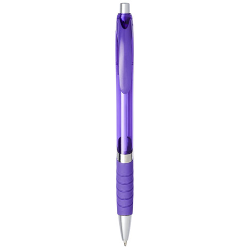 Turbo Ballpoint Pen With Rubber Grip - Purple