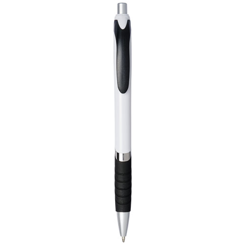 Turbo White Barrel Ballpoint Pen - White, Black