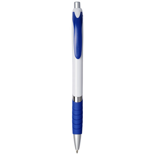 Turbo White Barrel Ballpoint Pen - White, Blue