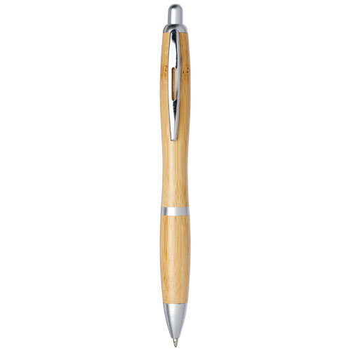Nash Bamboo Ballpoint Pen - Natural, Silver