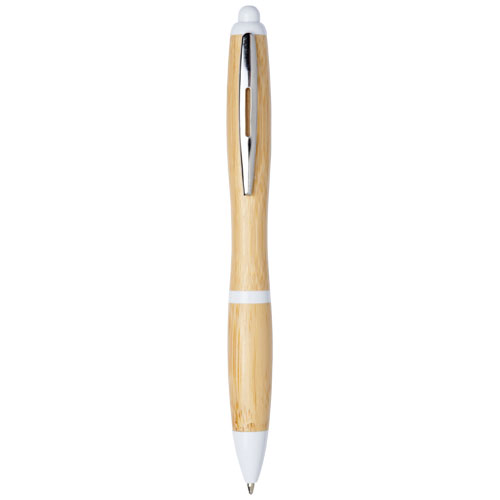 Nash Bamboo Ballpoint Pen - Natural, White