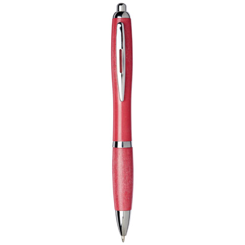 Nash Wheat Straw Chrome Tip Ballpoint Pen - Magenta