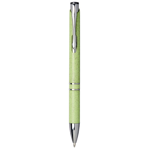 Moneta Abs With Wheat Straw Click Ballpoint Pen - Green