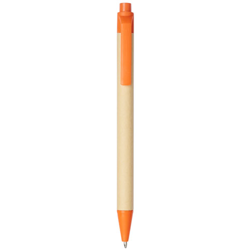 Berk Recycled Carton And Corn Plastic Ballpoint Pen - Orange