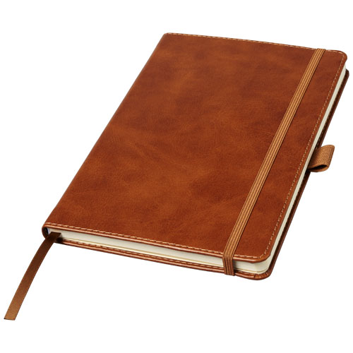 Coda A5 Leather Look Hard Cover Notebook - Brown