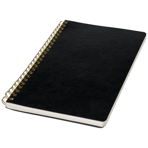 Spiraly A5 Leather Look Journal - Black