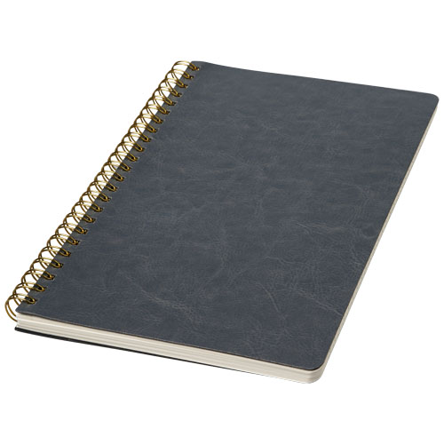 Spiraly A5 Leather Look Journal - Grey