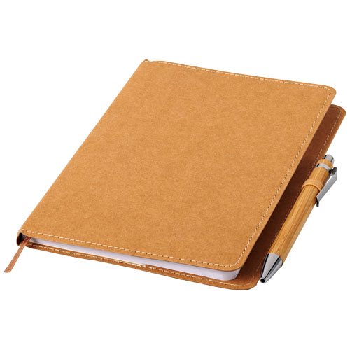 Celuk Ballpoint Pen And Notebook Set - Brown