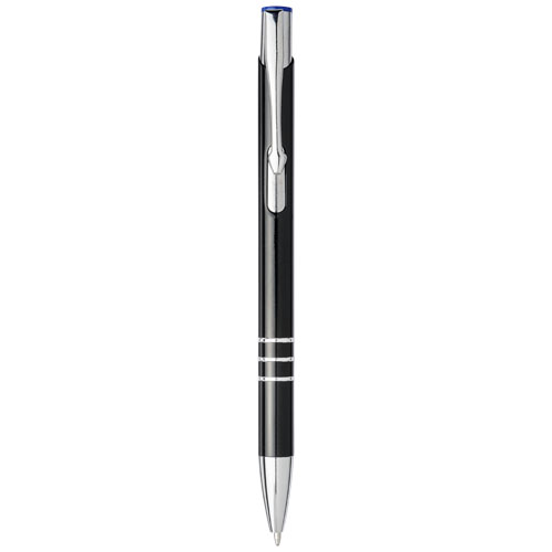 Moneta Laser Colour Aluminium Click Ballpoint Pen - Black, Royal Blue
