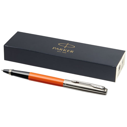 Parker Jotter Plastic With Stainless Steel Rollerbal Pen - Orange