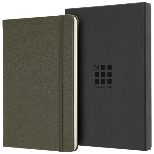 Moleskine Classic L Leather Notebook - Ruled - Moss Green