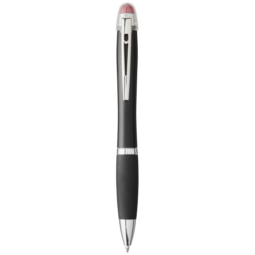Nash Light-Up Black Barrel And Grip Ballpoint Pen - Red
