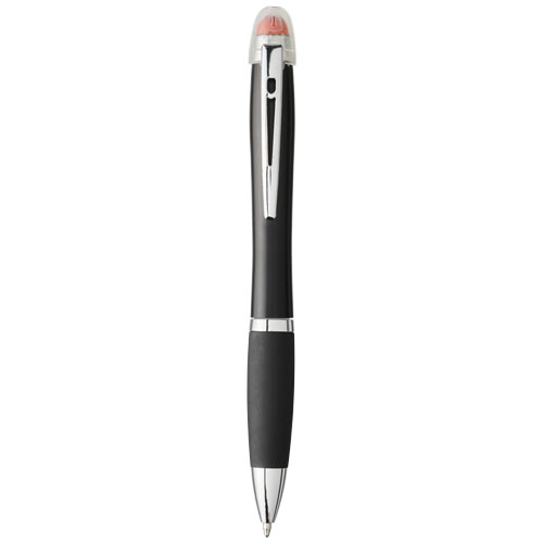 Nash Light-Up Black Barrel And Grip Ballpoint Pen - Orange
