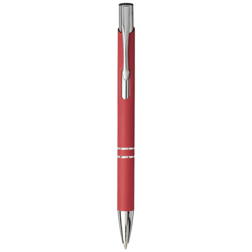 Moneta Soft Touch Click Ballpoint Pen - Red