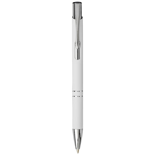 Moneta Soft Touch Click Ballpoint Pen - White