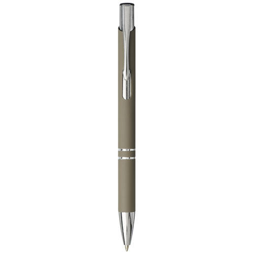 Moneta Soft Touch Click Ballpoint Pen - Dark Grey