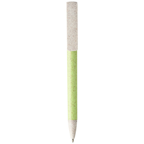 Medan Wheat Straw Ballpoint Pen And Phone Holder - Apple Green