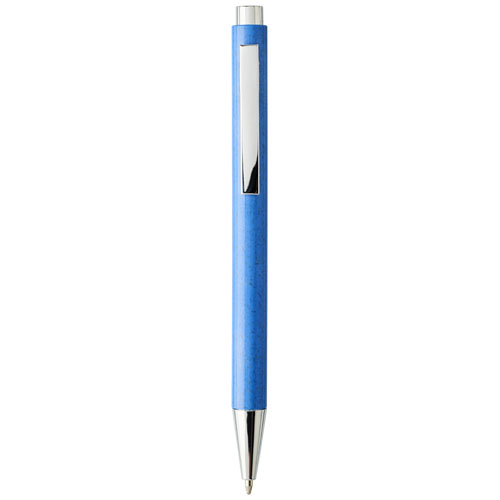 Tual Wheat Straw Click Action Ballpoint Pen - Blue