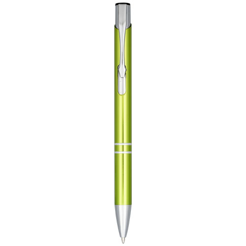 Moneta Anodized Aluminium Click Ballpoint Pen - Lime Green