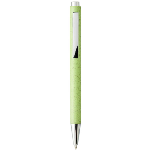Tual Wheat Straw Click Action Ballpoint Pen - Apple Green