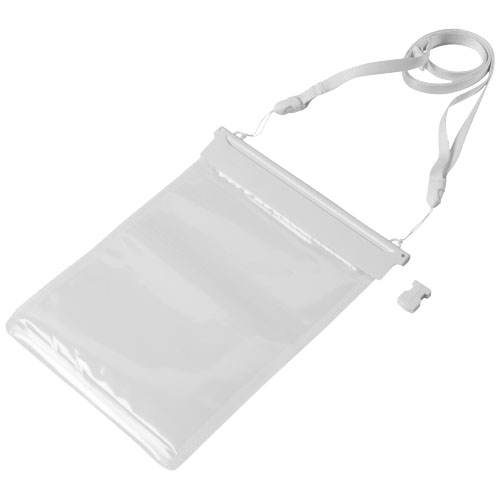 Splash Waterproof Mini Tablet Touchscreen Pouch - White, Transparent Clear