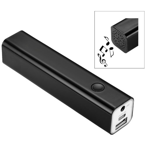 Bran Bluetooth® Power Bank And Speaker - Black