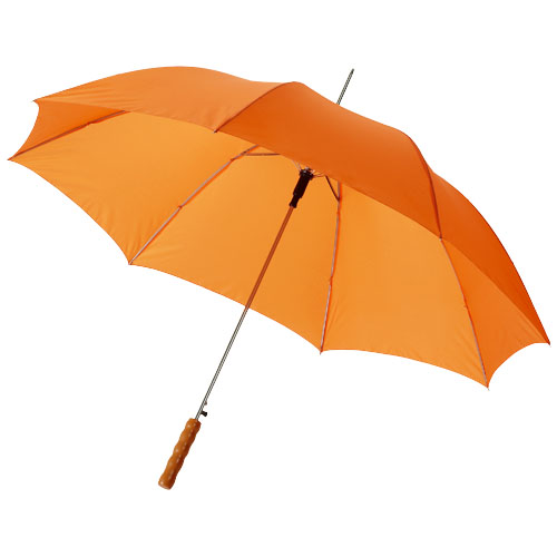 Lisa 23" Auto Open Umbrella With Wooden Handle - Orange