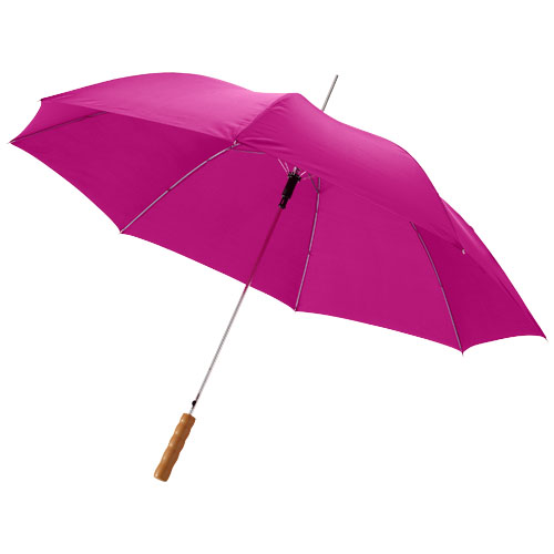 Lisa 23" Auto Open Umbrella With Wooden Handle - Magenta