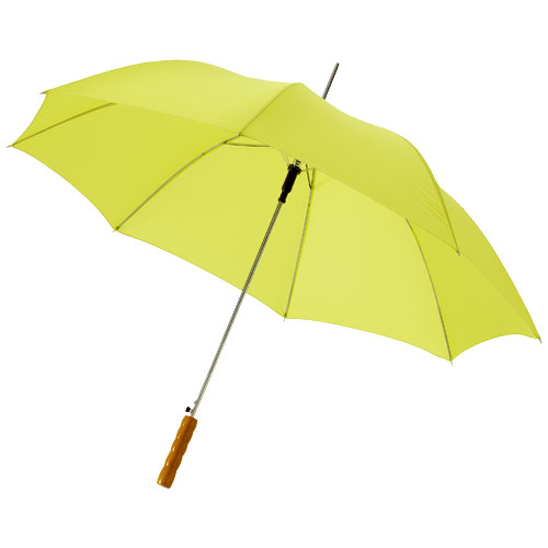 Lisa 23" Auto Open Umbrella With Wooden Handle - Neon Green