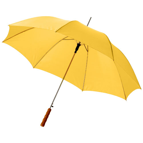 Lisa 23" Auto Open Umbrella With Wooden Handle - Yellow