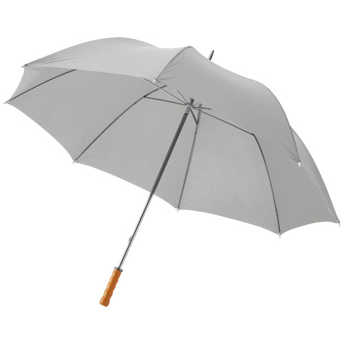 Karl 30" Golf Umbrella With Wooden Handle - Light Grey