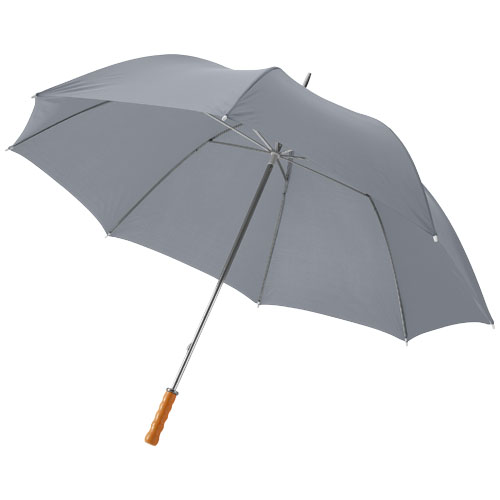 Karl 30" Golf Umbrella With Wooden Handle - Grey
