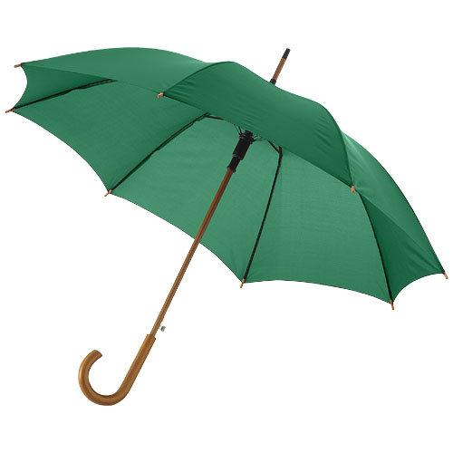 Kyle 23" Auto Open Umbrella Wooden Shaft And Handle - Green