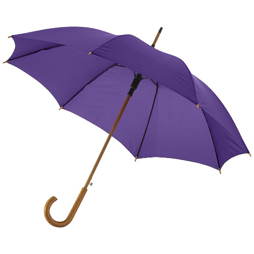Kyle 23" Auto Open Umbrella Wooden Shaft And Handle - Lavender
