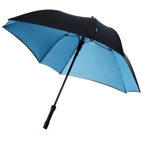 Square 23" Double-Layered Auto Open Umbrella - Black, Dark Blue