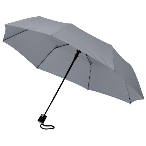 Wali 21" Foldable Auto Open Umbrella - Grey