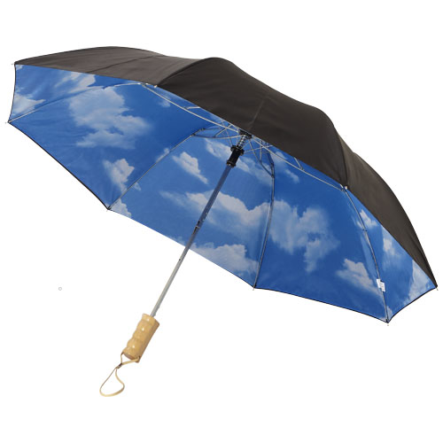 Blue-Skies 21" Foldable Auto Open Umbrella - Black