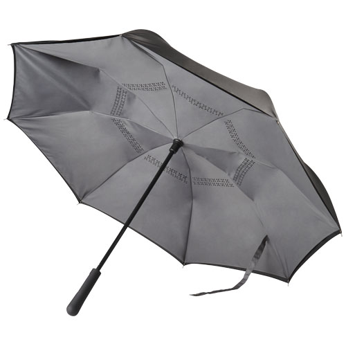 Lima 23" Reversible Umbrella - Black, Grey