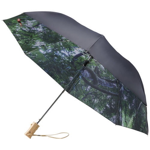 Forest 21" Foldable Auto Open Umbrella - Black