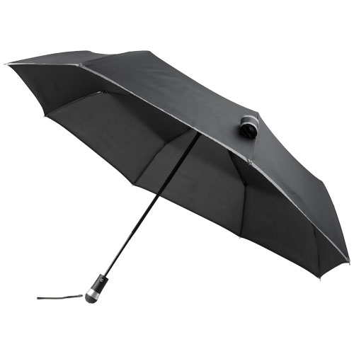 Luminous 27" Led Foldable Auto Open/Close Umbrella - Black