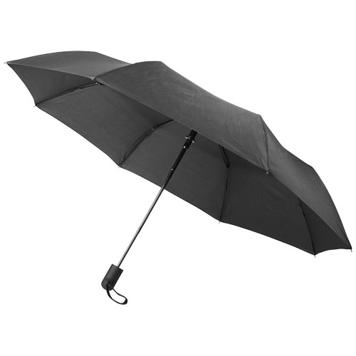 Gisele 21" Heathered Auto Open Umbrella - Black