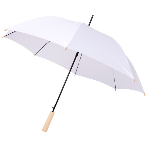 Alina 23" Auto Open Recycled Pet Umbrella - White